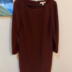 Banana Republic Long Sleeve Burgundy Dress